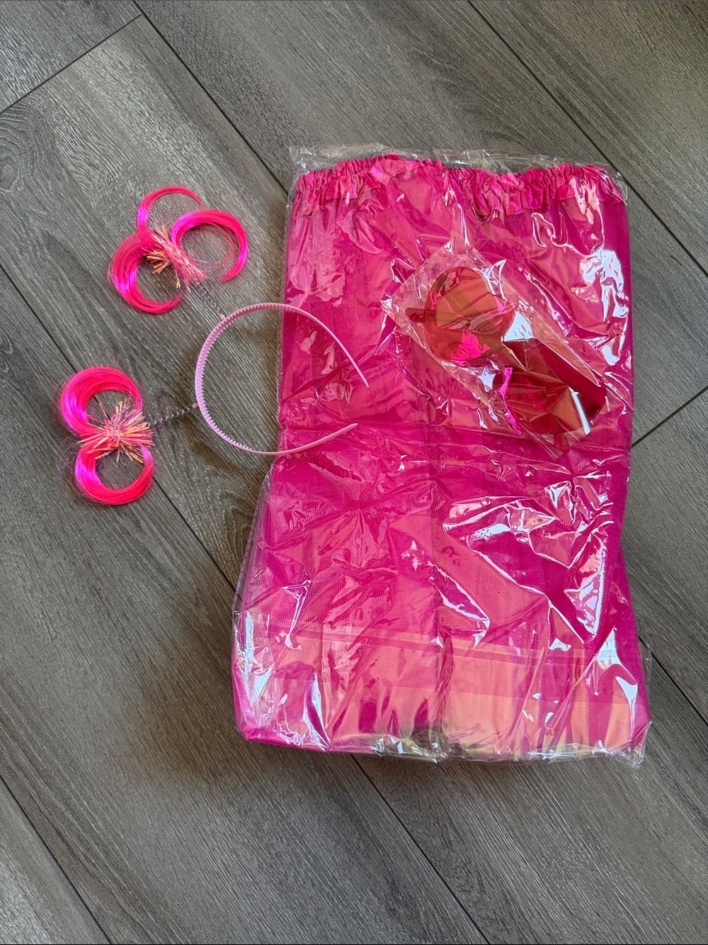 Kids Halloween Hot Pink Hair Accessory Costume Set